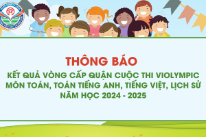 THTV – THÔNG BÁO KẾT QUẢ VÒNG CẤP QUẬN CUỘC THI VIOLYMPIC MÔN TOÁN, TOÁN TIẾNG ANH, TIẾNG VIỆT, LỊCH SỬ NĂM HỌC 2024 – 2025