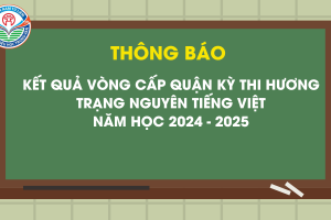 THTV – THÔNG BÁO KẾT QUẢ VÒNG CẤP QUẬN KỲ THI HƯƠNG TRẠNG NGUYÊN TIẾNG VIỆT NĂM HỌC 2024 – 2025