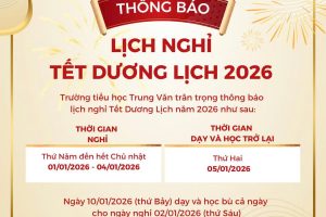 THÔNG BÁO NGHỈ LỄ TẾT DƯƠNG LỊCH 2026