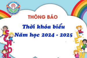 TH TRUNG VĂN – THỜI KHÓA BIỂU NĂM HỌC 2024-2025