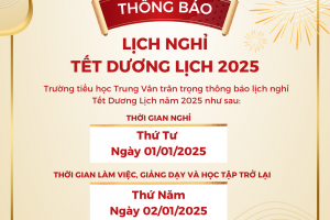 THTV – THÔNG BÁO NGHỈ TẾT DƯƠNG LỊCH NĂM 2025