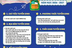 THÔNG BÁO TUYỂN SINH LỚP 1 NĂM HỌC 2026-2027
